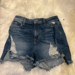 Guess Blue Distressed Jean Shorts